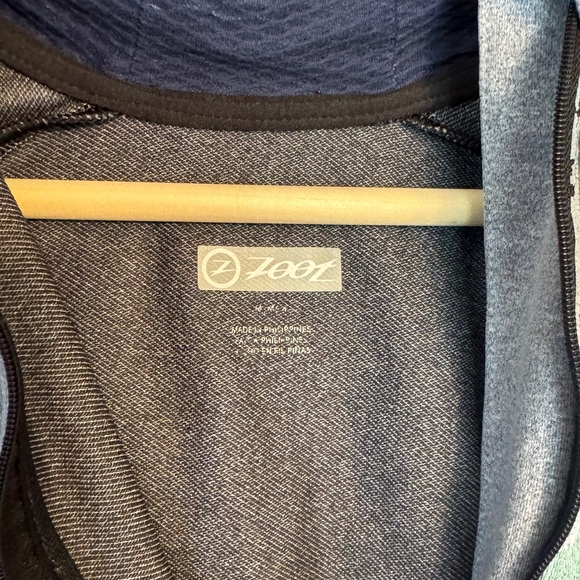 Team Zoot 2020 LS Full-zip Gray Hoodie with Blue Green Accents Women’s Medium - Picture 3 of 5